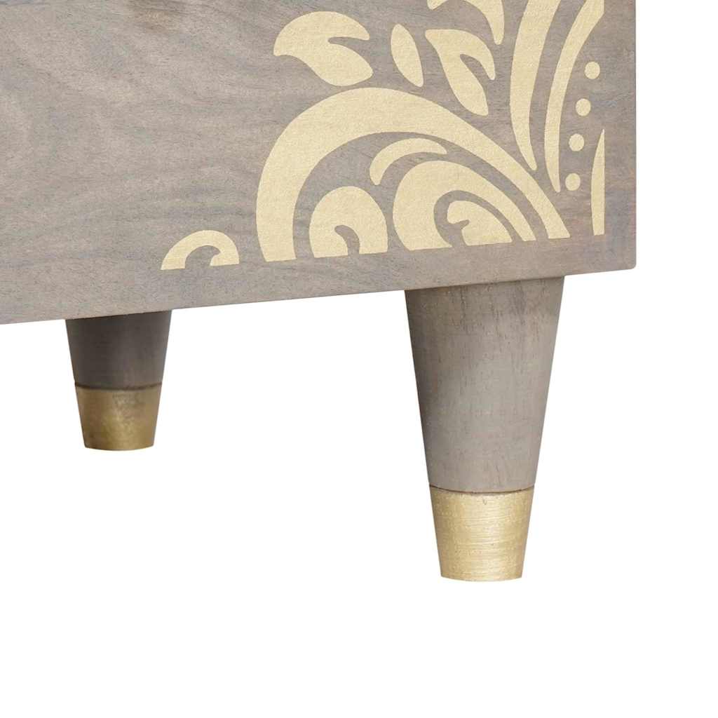 Bathroom Furniture Set 3 pcs Grey and Gold 180 x 33 x 75 cm